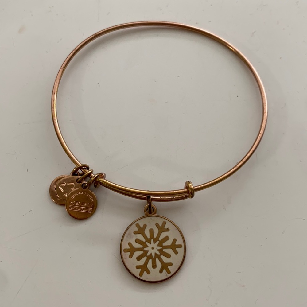Alex and Ani Rose Gold Snowflake Bracelet